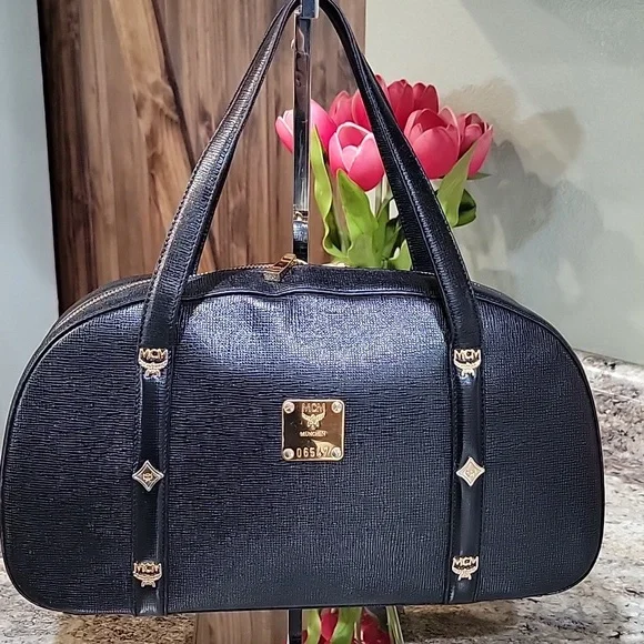 🌵MCM GERMANY Black Leather Satchel Bag - Picture 6 of 11